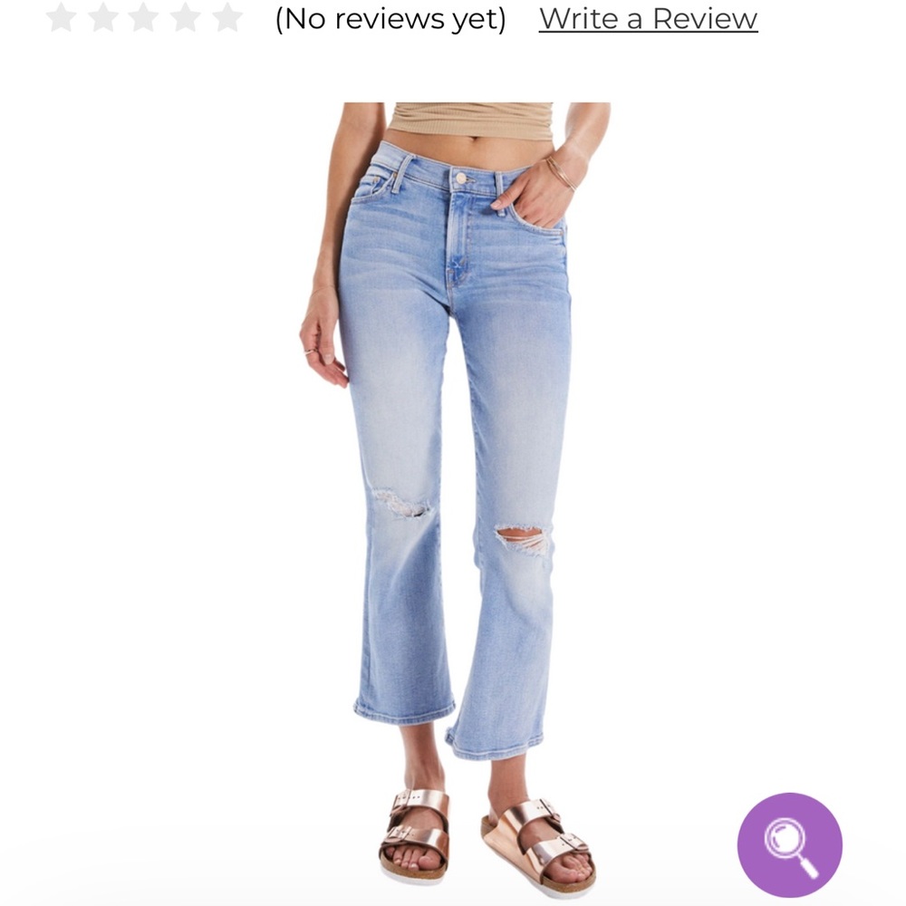 Mother denim The outsider ankle chew poisoned petals 25 nwt